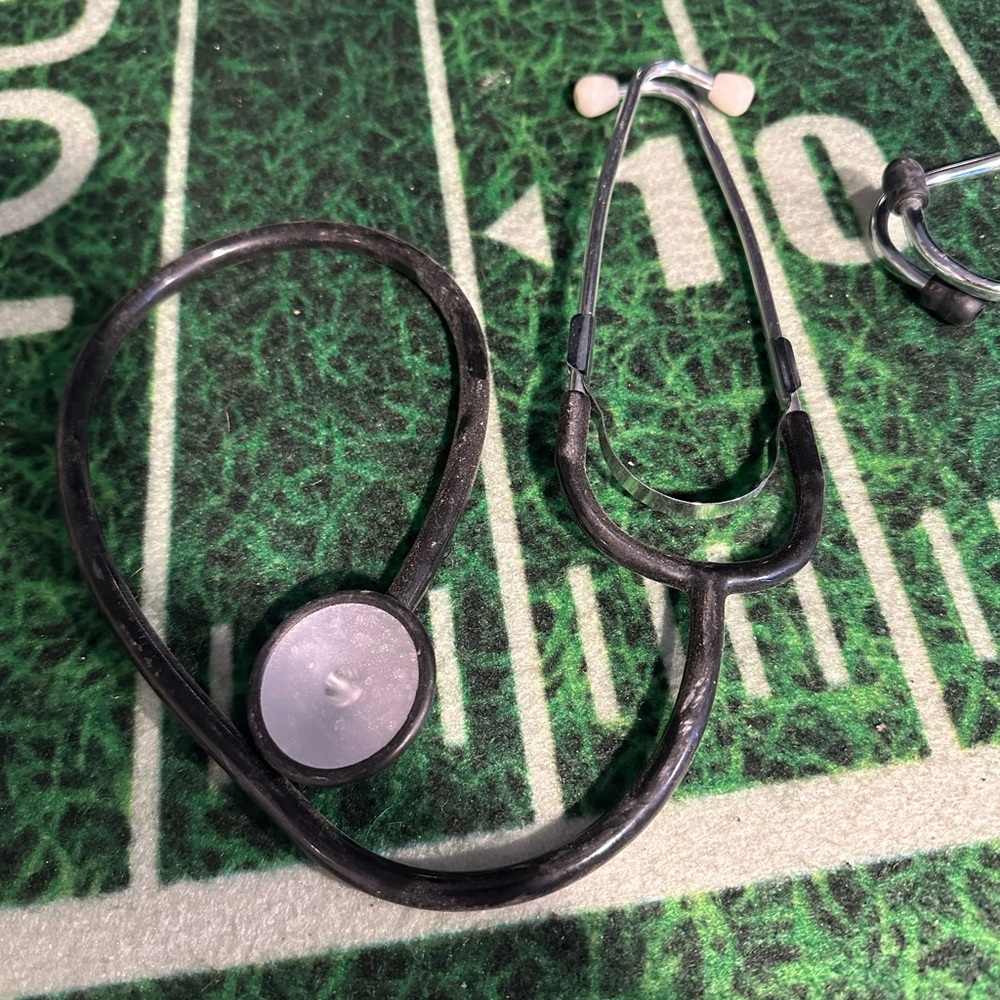 Classic Black Stethoscope with Silver Accents